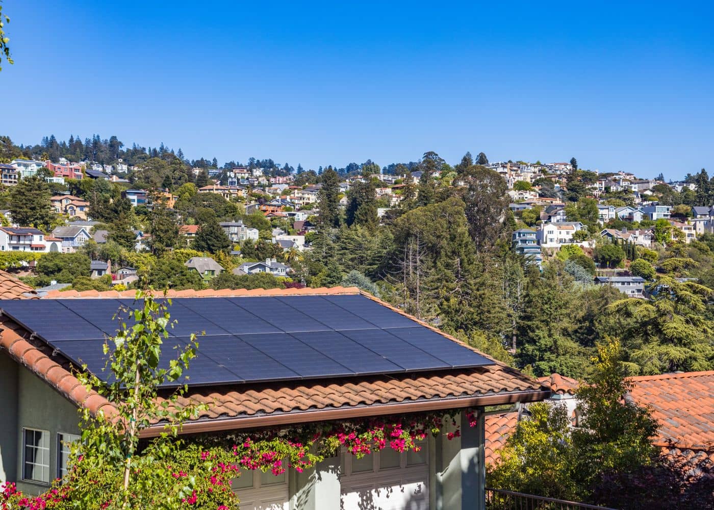 Residential rooftop solar installation