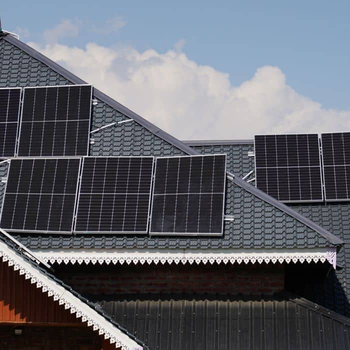 Rooftop solar on a house