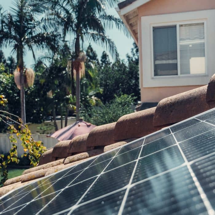 Residential home with rooftop solar